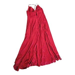 Shein Women's Size 1XL Red Sleeveless Double Slit Full Length Dress
